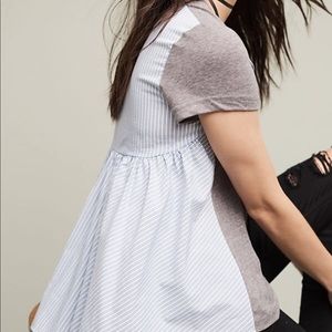 Fun grey and pin stripe T